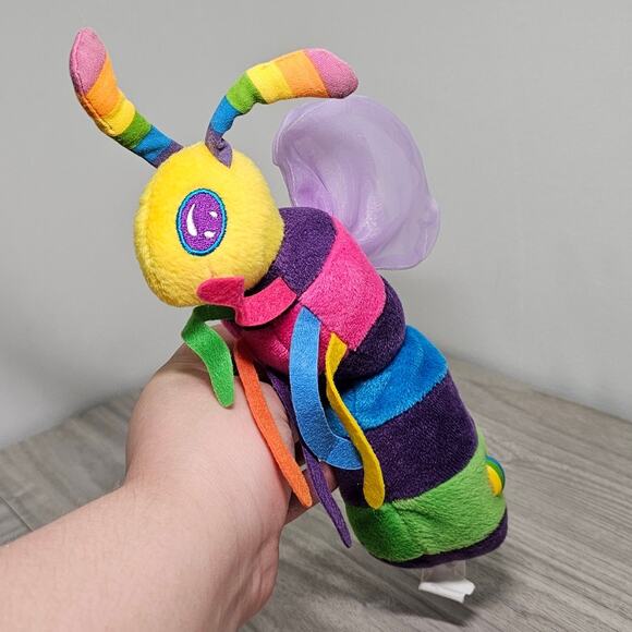 Vintage Lisa Frank Buzz Bee Beanie Baby Small Plush 8" Rainbow Fun Kawaii - Picture 1 of 7